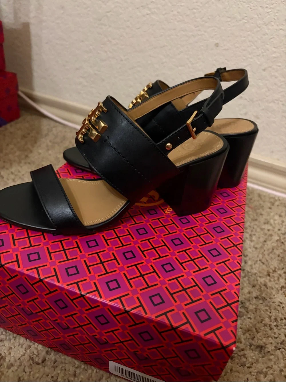 Tory Burch Black Everly 65mm Sandal.